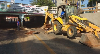 Obras estruturais e de drenagem do Viaduto da Avenida H são iniciadas